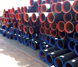 ASTM A53 A36 LARGE DIAMETER BLACK PAINTED WELDED STEEL PIPE WITH BEVELED ENDS